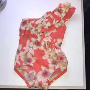 Baby Gap girls one shoulder bathing suit